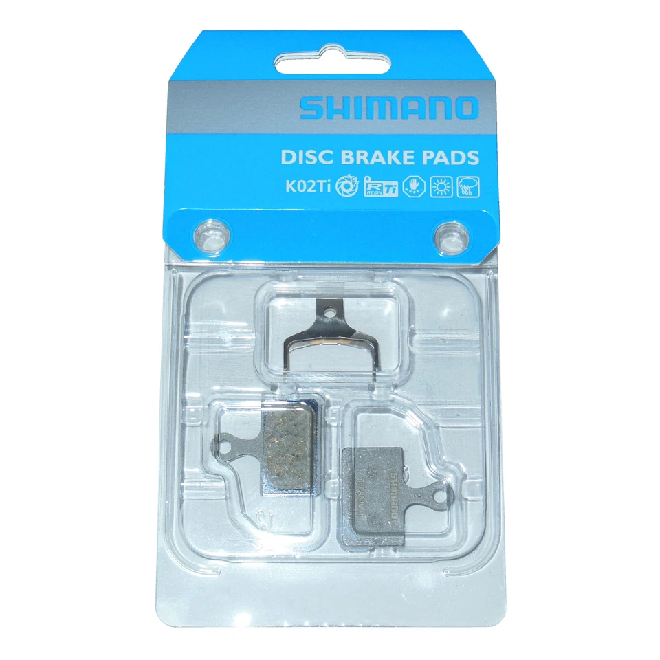 Shimano K02ti Resin Disc Brake Bike Pads for Flat Mount Pair