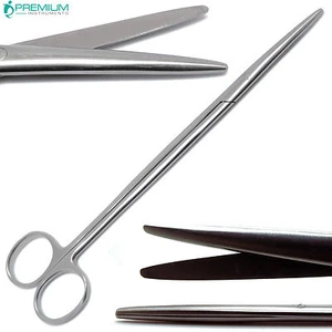 Nuevos instrumentos quirúrgicos veterinarios Metzenbaum tijera recta 9" romos/romosos - Imagen 1 de 6
