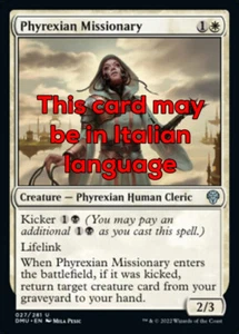 MTG 4x PHYREXIAN MISSIONARY EXC - MISSIONARIA DI PHYREXIA 27 - DMU - MAGIC - Imagen 1 de 1