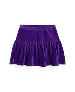 Polo Ralph Lauren Tiered Corduroy Skirt Big Girls XL/16 Purple Elastic Waist - Picture 1 of 15