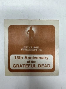 1980 Grateful Dead Backstage Pass Pegatina Feyline Presents Folsom Field Marrón - Imagen 1 de 4