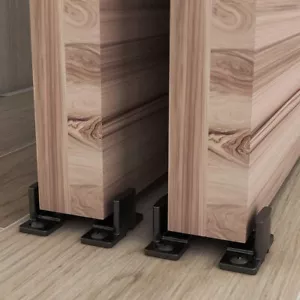 1 paquete de herrajes para puertas correderas de granero guía de piso para puerta de granero, puerta de derivación, mini puerta - Imagen 1 de 7