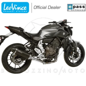 IMPIANTO SCARICO MARMITTA 2/1 OMOLOGATO LEOVINCE NERO YAMAHA FZ-07 E3 2014-2016 - Foto 1 di 4