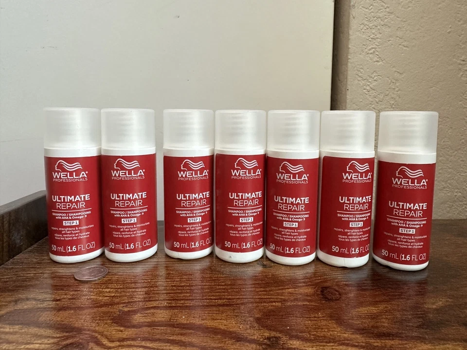 Lote 7 NUEVO Champú Wella Professionals ULTIMATE REPAIR Tamaño de Viaje 1.6oz/50ml Foto 1 de 3