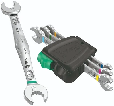 Wera 6005 Joker Juego de 4 1 Juego de llaves de doble extremo abierto 4 piezas métricas 05020314001 Foto 1 de 4