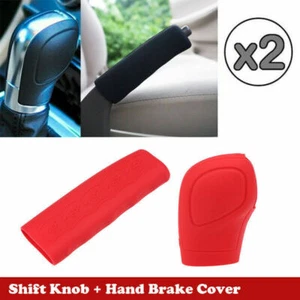 Universal Car Gear Head Shift Knob Silicone Cover+Handbrake Grip Nonslip - Bild 1 von 11