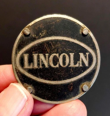 Tapacubos de rueda de alambre original Lincoln emblema 1924-30 Buffalo Houk MUY RARO Foto 1 de 4