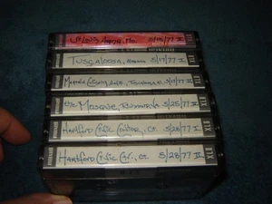 Lot of 6 Grateful Dead 1977 live tapes 5/15 II SBD, 5/17, 5/25, 5/28 AUD - Picture 1 of 3