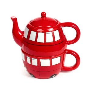 Routemaster Red London Bus Teapot & Cup Set π« Ceramic Gift for One π¬π§ - Picture 1 of 5