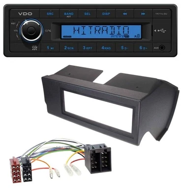 VDO AUX 1DIN MP3 USB Autoradio für Fiat Panda (bis 2002) - schwarz - Bild 1 von 4