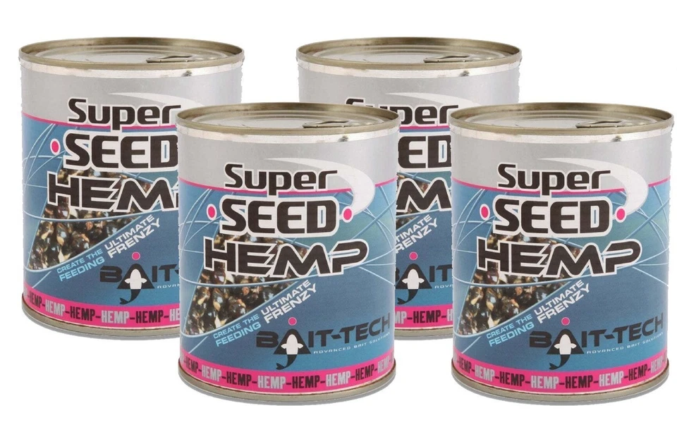 4 x Bait-Tech Super Seed Natural Hemp Tins - Image 1 of 1