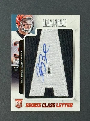 Rex Burkhead - 2013 Panini Prominence - Rookie Letter Autographs #/208 - #177 A - Image 1 of 2