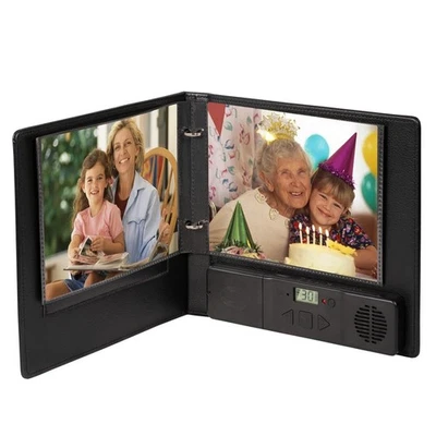 Álbum de fotos, MP3 y voz grabable. Tiempo de grabación de 2 horas. Cubierta de cuero sintético... Foto 1 de 4