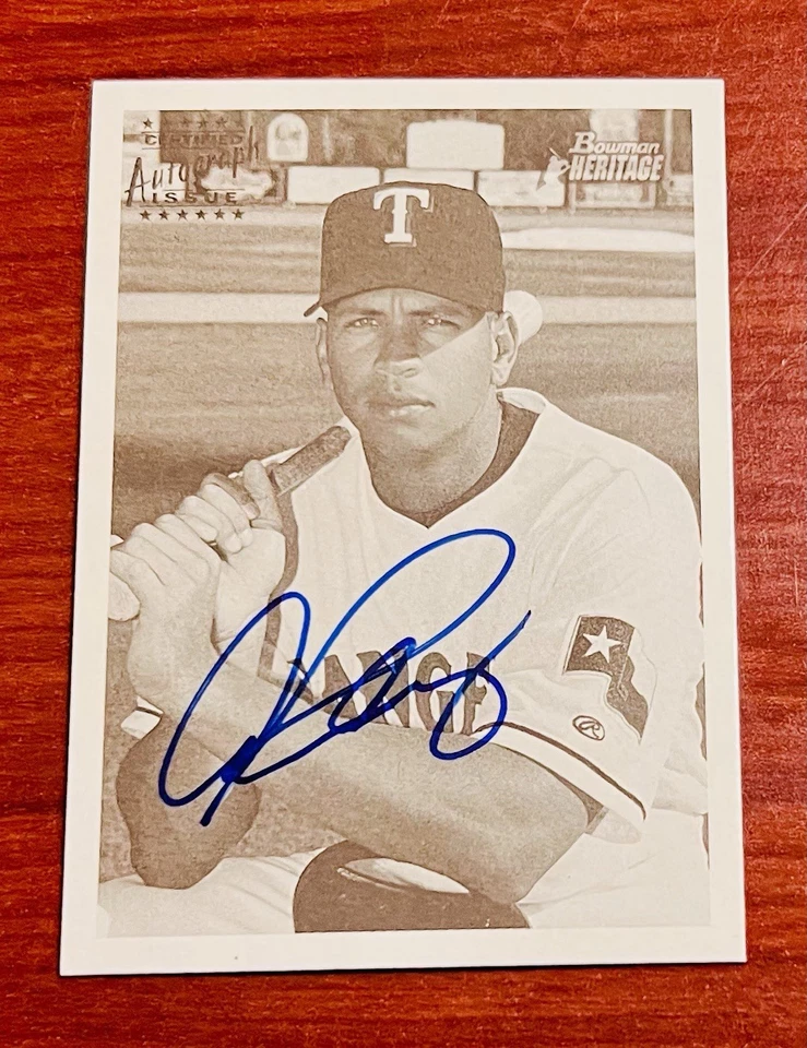 Bowman Topps Alex Rodriguez 2001 automático Foto 1 de 2