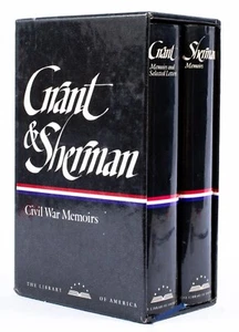 Grant and Sherman Civil War Memoirs 2 Volumes in Slip Box - Picture 1 of 2