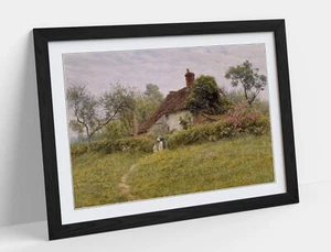 HELEN ALLINGHAM, OLD COTTAGES AT PINNER -FRAMED WALL ART POSTER PRINT 4 SIZES - Picture 1 of 10