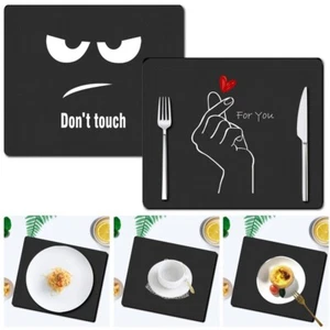 Placemats Coasters, Heat Insulation PU Leather Table Mats Waterproof Washable UK - Picture 1 of 38