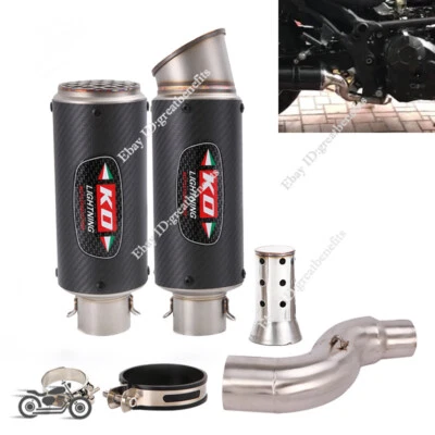 Silenciador de fibra de carbono deslizable tubo de enlace de escape medio DB Killer para Honda CTX 700 Foto 1 de 4