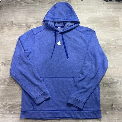 Sudadera con Capucha Apple Mac Store Para Hombre Talla L Azul Polar Empleado Logo Computadora PC Tecnología🔥 Foto 1 de 4