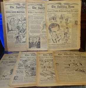 1955-1959 The Sporting News (7 Issues) Kaline, Mantle, Kapp, Mays, Ruth, etc. - Picture 1 of 8