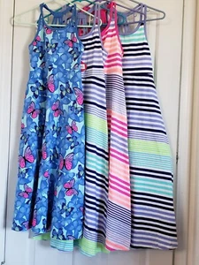 SO Strappy Racerback Maxi Dress Girls Multicolor Neon Stripe Butterfly YOU PICK! - Picture 1 of 19
