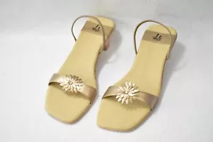 Lifestride Shoes Sandals Gold Size 8.5 Women's New - Picture 1 of 9
