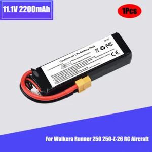 11.1V 2200Mah 3S XT60 Lipo Battery For Walkera Runner 250 250-Z-26 RC Aircraft - Picture 1 of 7