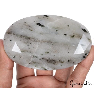 260 Gram Natural Untreated Rutilated Quartz Oval Cut Earth Mined Loose Gemstone - Image 1 of 4
