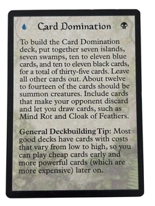 Magic the Gathering MTG: PORTAL Card Domination Deck Strategy Card - Picture 1 of 2