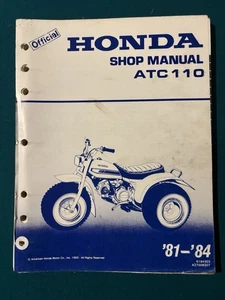 Official Honda ATC 110 Shop Manual Original Loose Leaf 81 - 84 #6194303 - Picture 1 of 6