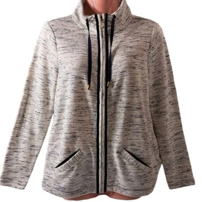 Женская толстовка/куртка Charter Club цвета слоновой кости и синего цвета размер PS - Изображение 1 из 4