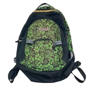 Jansport Backpack Flower Design Green & Brown - Picture 1 of 6