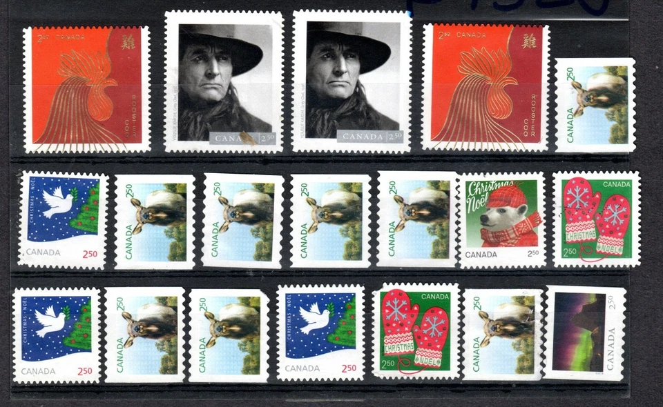 Canadá 19 sellos de $2,50 sin cancelar, sin goma de mascar Foto 1 de 1
