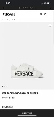 Nuevo Todo Cuero Versace Bebé Entrenadores Zapatos Bebé Foto 1 de 4