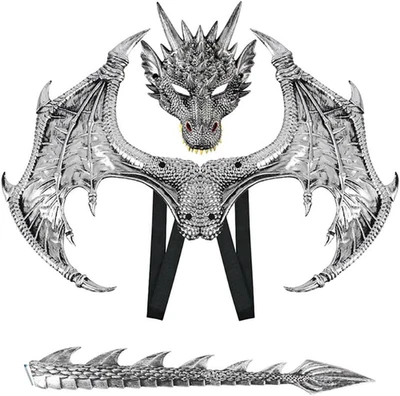 Alas de dragón accesorios cosplay ala con máscara de cola Foto 1 de 4