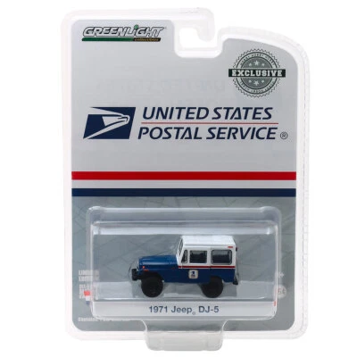 Greenlight Hobby Exclusivo: Jeep DJ-5 1971 USPS Entrega por correo Escala 1/64 Foto 1 de 2