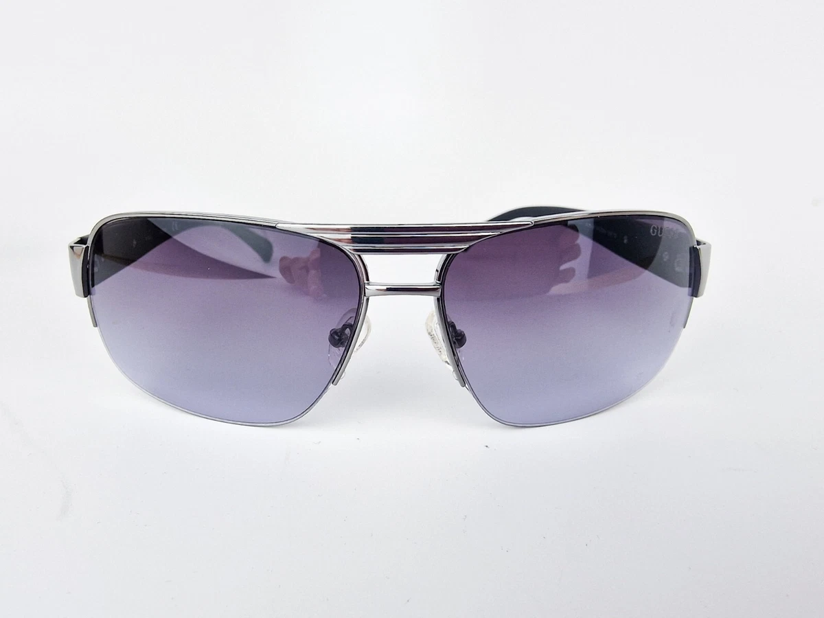 GUESS Men's GF0198 Sunglasses - Matte Blue/Smoke Mirror, One Size, 61mm Lens