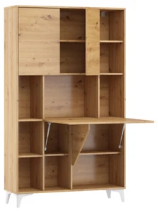 Klappbare Schreibtisch Megan 2 Regale Haushaltsbüro Wandtisch Computertisch - Bild 1 von 91