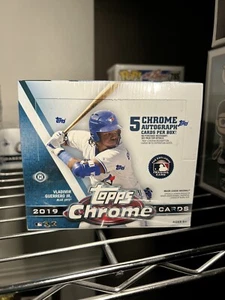 2019 Topps Chrome Baseball HTA Jumbo Hobby Box 5 Autographs Per Box - Picture 1 of 1