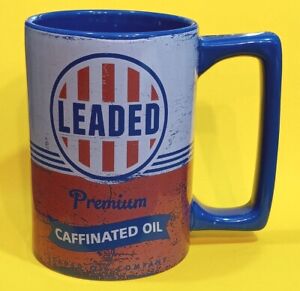 NICE Mannys Garage Vintage Oil Can Leaded Premium Caffinated Coffee Mug Cup