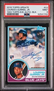 2018 Topps Update Lourdes Gurriel 1983 Black RC Auto PSA 9 - 22/99 - Picture 1 of 2