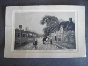 1910 Before the Inn Postcard Vor Der Schenke Devant L Auberge   - Foto 1 di 6