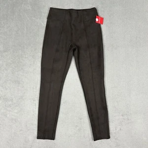 SPANX XS Petite Faux Suede High Waisted 20322R Chocolate Brown Slimming Leggings - Picture 1 of 12