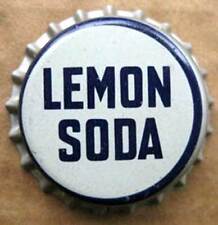 LEMON SODA cork-lined CROWN, Bottle CAP, 1960'S, REAL NICE 