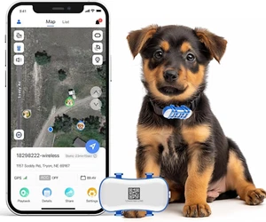 GPS Pet Tracker GPS Dog Tracker 4G Live Satellite Tracking, Avvisi Intelligenti - Foto 1 di 12