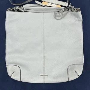 REBECCA MINKOFF Medium Hobo Slim Light Gray Leather Bag - Picture 1 of 6