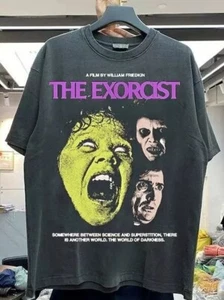 The Exorcist Horror Movie Graphic Short Sleeve Black Unisex Tshirt S-5XL - Picture 1 of 3