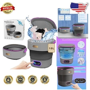 Travel-Friendly 18L Portable Washer with 4 Modes - Deep Cleaning for Delicates - Picture 1 of 9