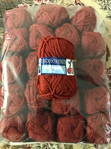 PACCO 20 GOMITOLI 100% LANA VERGINE PINGOUIN "RUSTIQUE" COLORE 605 MATTONE SCURO - Foto 1 di 3