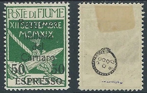 1920 FIUME ESPRESSO REGGENZA ITALIANA DEL CARNARO 50 SU 5 CENT MH * - E134 - Picture 1 of 1